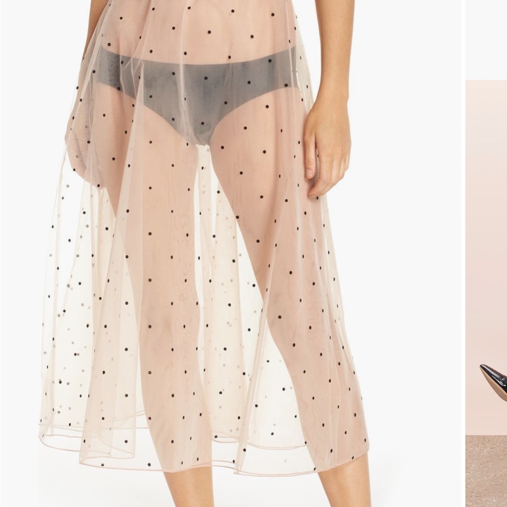 Atlantic Pacific x Halogen Blush Polka Dot Tulle Skirt